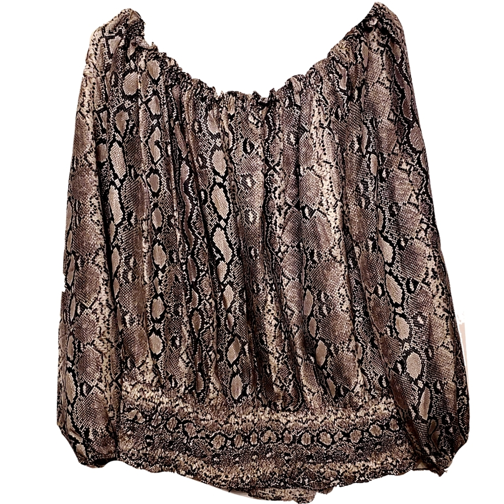 Kors XL Womens Snakeskin Shirt Top